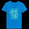 Ladies’  Junior Fine Jersey V-Neck Longer Length T-Shirt Thumbnail
