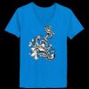 Ladies’  Junior Fine Jersey V-Neck Longer Length T-Shirt Thumbnail