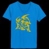 Ladies’  Junior Fine Jersey V-Neck Longer Length T-Shirt Thumbnail