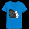 Ladies’  Junior Fine Jersey V-Neck Longer Length T-Shirt Thumbnail