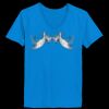 Ladies’  Junior Fine Jersey V-Neck Longer Length T-Shirt Thumbnail