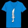 Ladies’  Junior Fine Jersey V-Neck Longer Length T-Shirt Thumbnail