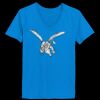 Ladies’  Junior Fine Jersey V-Neck Longer Length T-Shirt Thumbnail