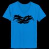 Ladies’  Junior Fine Jersey V-Neck Longer Length T-Shirt Thumbnail