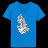 Ladies’  Junior Fine Jersey V-Neck Longer Length T-Shirt Thumbnail