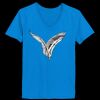 Ladies’  Junior Fine Jersey V-Neck Longer Length T-Shirt Thumbnail