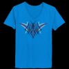 Ladies’  Junior Fine Jersey V-Neck Longer Length T-Shirt Thumbnail