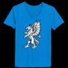 Ladies’  Junior Fine Jersey V-Neck Longer Length T-Shirt Thumbnail