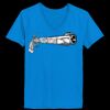 Ladies’  Junior Fine Jersey V-Neck Longer Length T-Shirt Thumbnail