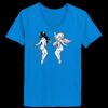 Ladies’  Junior Fine Jersey V-Neck Longer Length T-Shirt Thumbnail