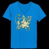 Ladies’  Junior Fine Jersey V-Neck Longer Length T-Shirt Thumbnail
