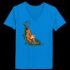 Ladies’  Junior Fine Jersey V-Neck Longer Length T-Shirt Thumbnail