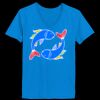Ladies’  Junior Fine Jersey V-Neck Longer Length T-Shirt Thumbnail