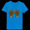 Ladies’  Junior Fine Jersey V-Neck Longer Length T-Shirt Thumbnail