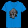 Ladies’  Junior Fine Jersey V-Neck Longer Length T-Shirt Thumbnail