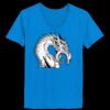 Ladies’  Junior Fine Jersey V-Neck Longer Length T-Shirt Thumbnail