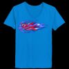 Ladies’  Junior Fine Jersey V-Neck Longer Length T-Shirt Thumbnail