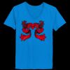 Ladies’  Junior Fine Jersey V-Neck Longer Length T-Shirt Thumbnail