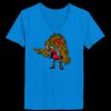 Ladies’  Junior Fine Jersey V-Neck Longer Length T-Shirt Thumbnail