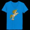 Ladies’  Junior Fine Jersey V-Neck Longer Length T-Shirt Thumbnail