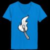 Ladies’  Junior Fine Jersey V-Neck Longer Length T-Shirt Thumbnail