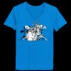 Ladies’  Junior Fine Jersey V-Neck Longer Length T-Shirt Thumbnail