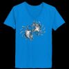 Ladies’  Junior Fine Jersey V-Neck Longer Length T-Shirt Thumbnail