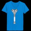 Ladies’  Junior Fine Jersey V-Neck Longer Length T-Shirt Thumbnail