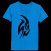 Ladies’  Junior Fine Jersey V-Neck Longer Length T-Shirt Thumbnail