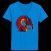 Ladies’  Junior Fine Jersey V-Neck Longer Length T-Shirt Thumbnail