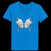 Ladies’  Junior Fine Jersey V-Neck Longer Length T-Shirt Thumbnail