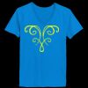 Ladies’  Junior Fine Jersey V-Neck Longer Length T-Shirt Thumbnail