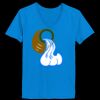 Ladies’  Junior Fine Jersey V-Neck Longer Length T-Shirt Thumbnail