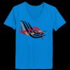 Ladies’  Junior Fine Jersey V-Neck Longer Length T-Shirt Thumbnail