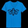 Ladies’  Junior Fine Jersey V-Neck Longer Length T-Shirt Thumbnail