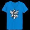 Ladies’  Junior Fine Jersey V-Neck Longer Length T-Shirt Thumbnail
