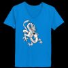 Ladies’  Junior Fine Jersey V-Neck Longer Length T-Shirt Thumbnail
