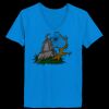 Ladies’  Junior Fine Jersey V-Neck Longer Length T-Shirt Thumbnail