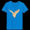 Ladies’  Junior Fine Jersey V-Neck Longer Length T-Shirt Thumbnail