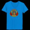 Ladies’  Junior Fine Jersey V-Neck Longer Length T-Shirt Thumbnail