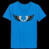 Ladies’  Junior Fine Jersey V-Neck Longer Length T-Shirt Thumbnail