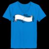 Ladies’  Junior Fine Jersey V-Neck Longer Length T-Shirt Thumbnail