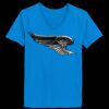 Ladies’  Junior Fine Jersey V-Neck Longer Length T-Shirt Thumbnail