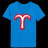 Ladies’  Junior Fine Jersey V-Neck Longer Length T-Shirt Thumbnail