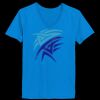 Ladies’  Junior Fine Jersey V-Neck Longer Length T-Shirt Thumbnail