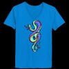 Ladies’  Junior Fine Jersey V-Neck Longer Length T-Shirt Thumbnail