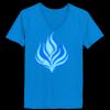 Ladies’  Junior Fine Jersey V-Neck Longer Length T-Shirt Thumbnail