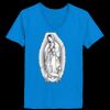 Ladies’  Junior Fine Jersey V-Neck Longer Length T-Shirt Thumbnail
