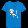 Ladies’  Junior Fine Jersey V-Neck Longer Length T-Shirt Thumbnail