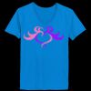 Ladies’  Junior Fine Jersey V-Neck Longer Length T-Shirt Thumbnail